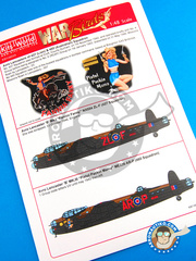 <a href="https://www.aeronautiko.com/product_info.php?products_id=30926">1 &times; Kits World: Marking / livery 1/48 scale - Avro Lancaster B MK. I -  (GB4); May 1943 (GB4) - RAF - water slide decals and placement instructions - for all kits</a>