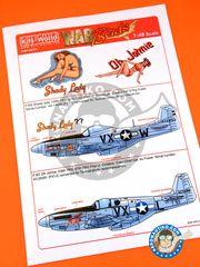 Kits World: Marking / livery - North American P-51 Mustang - USAF (US7) - water slide decals and assembly instructions - for Hasegawa reference 09130, or Tamiya reference TAM25147 image