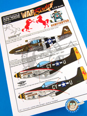 Kits World: Decals 1/72 scale - North American P-51 Mustang B - USAF (US7) 1944
