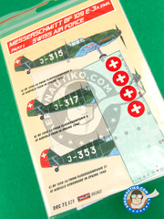 Kora Models: Marking / livery 1/72 scale - Messerschmitt Bf 109 E-3 - Part I - water slide decals - for all kits