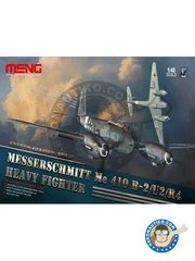 <a href="https://www.aeronautiko.com/product_info.php?products_id=51438">1 &times; Meng Model: Maqueta de avin escala 1/48 - Messerschmitt Me 410 B-2/U2/R4 - West Europe 1944 (DE2); Czechoslovakia 1944 (DE2); Germany 1944 (DE2) - fotograbados, piezas de plstico, calcas de agua y manual de instrucciones</a>