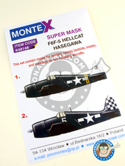 Montex Mask: Masks 1/48 scale - Grumman F6F Hellcat 5 - US Navy (US7) - paint masks and painting instructions - for Hasegawa kits image