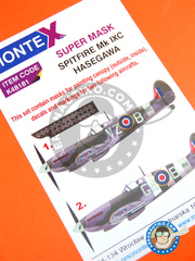 Montex Mask: Masks 1/48 scale - Supermarine Spitfire Mk. IX - paint masks and painting instructions - for Hasegawa kit