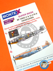 <a href="https://www.aeronautiko.com/product_info.php?products_id=32421">1 &times; Montex Mask: Masks 1/48 scale - Messerschmitt Bf 109 G-2 - paint masks, water slide decals and painting instructions - for Hasegawa kits</a>