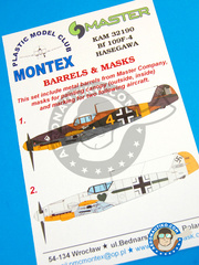 <a href="https://www.aeronautiko.com/product_info.php?products_id=32454">1 &times; Montex Mask: Mscaras escala 1/32 - Messerschmitt Bf 109 F-4 - caones en metal torneado y mascaras - para la referencia de Hasegawa 08881</a>