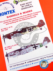 <a href="https://www.aeronautiko.com/product_info.php?products_id=32417">1 &times; Montex Mask: Masks 1/48 scale - Messerschmitt Bf 109 K-4 - paint masks, turned metal parts and painting instructions - for Hasegawa kits</a>