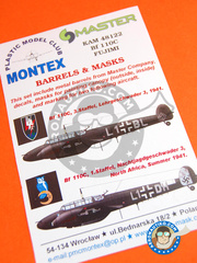 <a href="https://www.aeronautiko.com/product_info.php?products_id=32702">1 &times; Montex Mask: Mscaras escala 1/48 - Messerschmitt Bf 110 C - mscaras de pintura, piezas de metal torneado e instrucciones de pintado - para kits de Fujimi</a>