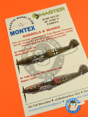 <a href="https://www.aeronautiko.com/product_info.php?products_id=32494">1 &times; Montex Mask: Masks 1/48 scale - Messerschmitt Bf 109 E-3 - barrels in metal and masks - for Eduard reference ED84165</a>