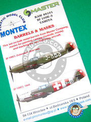 <a href="https://www.aeronautiko.com/product_info.php?products_id=32463">1 &times; Montex Mask: Masks 1/48 scale - Messerschmitt Bf 109 E-3 - paint masks, turned metal parts and painting instructions - for Tamiya kits</a>
