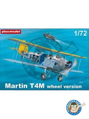 <a href="https://www.aeronautiko.com/product_info.php?products_id=51995">1 &times; Plusmodel: Airplane kit 1/72 scale - Martin T4M wheel version -  (US4) +  (US4) +  (US4) +  (US4) - plastic parts, resin parts, water slide decals and assembly instructions</a>