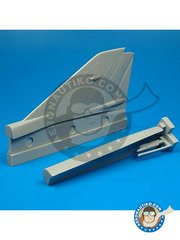 <a href="https://www.aeronautiko.com/product_info.php?products_id=52118">2 &times; Quickboost: Set de mejora y detallado escala 1/48 - MiG-21 MF Correct spine and tail - piezas de resina - para kit de Academy</a>
