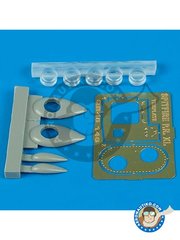 <a href="https://www.aeronautiko.com/product_info.php?products_id=46336">2 &times; Quickboost: Detalle escala 1/48 - Spitfire PR XI - cameras - fotograbados, piezas de resina e instrucciones de colocacin - para kit de Hasegawa</a>