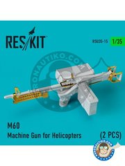 <a href="https://www.aeronautiko.com/product_info.php?products_id=52187">1 &times; RESKIT: Detail up set 1/35 scale - Browning M60 Machine Gun / Helicopters (2 pcs) - 3D printed parts, photo-etched parts, resin parts and assembly instructions - for with 1/35 helicopters</a>