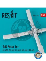 <a href="https://www.aeronautiko.com/product_info.php?products_id=52195">2 &times; RESKIT: Tail Rotor 1/48 scale - Tail rotor - for with helicoper models SH-60B/SH-60F/HH-50H/MH-60R/MH-60S</a>