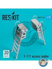 <a href="https://www.aeronautiko.com/product_info.php?products_id=52204">2 &times; RESKIT: Escalerilla escala 1/72 - General Dynamics F-111 - Escalerillas de acceso - piezas impresas en 3D, piezas de resina y manual de instrucciones - para todos los kits de F-111</a>