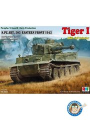 <a href="https://www.aeronautiko.com/product_info.php?products_id=51745">1 &times; RYE FIELD MODELS: Tank kit 1/35 scale - Pz.kpfw.VI Ausf. E Early Production Tiger I S.PZ.ABT. 503 Eastern Front 1943 w/full interior - photo-etched parts, plastic parts, water slide decals and assembly instructions</a>