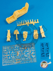 Renaissance Models: Cockpit set 1/48 scale - Cockpit for Dassault Mirage 2000  D / N - photo-etched parts, resin parts and assembly instructions - for Heller kit