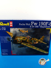 <a href="https://www.aeronautiko.com/product_info.php?products_id=34630">1 &times; Revell: Airplane kit 1/72 scale - Focke-Wulf Fw 190 Wrger F-8 / A-8 + BV 246 Hagelkorn - plastic parts, water slide decals and assembly instructions</a>