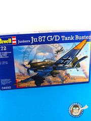 <a href="https://www.aeronautiko.com/product_info.php?products_id=34561">1 &times; Revell: Maqueta de avin escala 1/72 - Junkers Ju-87 Stuka G / D Tank Buster - piezas de plstico, calcas de agua y manual de instrucciones</a>