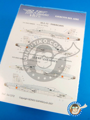 <a href="https://www.aeronautiko.com/product_info.php?products_id=31991">1 &times; Series Espaolas: Decoracin escala 1/72 - McDonnell Douglas F/A-18 Hornet A / B - Torrejn (ES0); Zaragoza (ES0) - Base Area de Torrejn, Base Area de Zaragoza - calcas de agua e instrucciones de colocacin - para todos los kits</a>