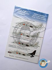 <a href="https://www.aeronautiko.com/product_info.php?products_id=51046">1 &times; Series Espaolas: Decoracin escala 1/72 - McDonnell Douglas Harrier AV-8S, TAV-8S "Matador" - 1976 - 1980 (ES0); 1976-1980 (ES0); 1980 - 1996 (ES0); Conmemorativo 250000 Horas de Vuelo (ES0) - Base Naval de Rota  1976 - calcas de agua e instrucciones de colocacin</a>