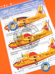 Series Españolas: Marking / livery 1/72 scale - Canadair CL-415 - (ES0) - different locations - water slide decals and placement instructions - for all kits image