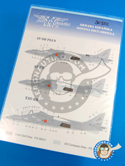 <a href="https://www.aeronautiko.com/product_info.php?products_id=34460">1 &times; Series Espaolas: Decoracin escala 1/32 - McDonnell Douglas AV-8B Harrier - Armada Espaola (ES0) - Novena Escuadrilla Armada Espaola - calcas de agua e instrucciones de colocacin - para todos los kits</a>
