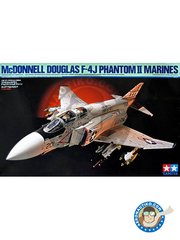 Tamiya: Airplane kit 1/32 scale - McDonnell Douglas F-4J Phantom II marines - september 1972 (US0); June 1971 (US0); July 1977 (US0) - plastic parts, rubber parts, water slide decals, white metal parts and assembly instructions
