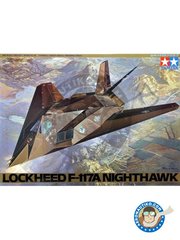 Tamiya: Airplane kit 1/48 scale - Lockheed F-117A Nighthawk -  (US1) - USAF - plastic parts, water slide decals and assembly instructions