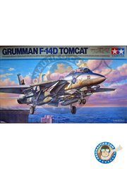 Tamiya: Airplane kit 1/48 scale - Grumman F-14D Tomcat | No.118 -  (US0) - USAF - paint masks, plastic parts, water slide decals and assembly instructions