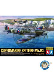 <a href="https://www.aeronautiko.com/product_info.php?products_id=48998">1 &times; Tamiya: Airplane kit 1/32 scale - Supermarine Spitfire Mk. IX C - Tunisia, 1942 (GB4); Nha-Trang, Indochina 1948 (FR0) - RAF 1936 - metal parts, paint masks, photo-etched parts, plastic parts, rubber parts, water slide decals and assembly instructions</a>
