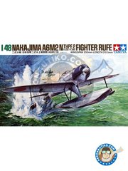 <a href="https://www.aeronautiko.com/product_info.php?products_id=52175">1 &times; Tamiya: Airplane kit 1/48 scale - Nakajima A6M2-N Type 2 Float Plane Fighter "Rufe" -  (JP0) +  (JP0) +  (JP0) +  (JP0) +  (JP0) - plastic parts, water slide decals and assembly instructions</a>
