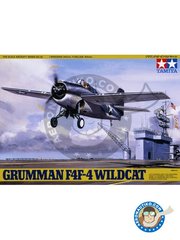 <a href="https://www.aeronautiko.com/product_info.php?products_id=52199">1 &times; Tamiya: Airplane kit 1/48 scale - Grumman F4F-4  "Wildcat" -  (US7) +  (US7) +  (US7) +  (US7) - plastic parts, water slide decals and assembly instructions - for Tamiya kits</a>
