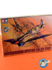 <a href="https://www.aeronautiko.com/product_info.php?products_id=30560">1 &times; Tamiya: Airplane kit 1/48 scale - Supermarine Spitfire Mk. Vb Trop - RAF (GB0); RAF (GB4) - plastic model kit</a>