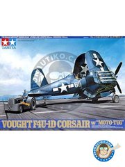 <a href="https://www.aeronautiko.com/product_info.php?products_id=51831">1 &times; Tamiya: Airplane kit 1/48 scale - Vought F4U-1D "Corsair" w/Moto Tug -  (US7) - plastic parts, water slide decals and assembly instructions</a>