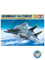 Tamiya: Airplane kit 1/48 scale - Grumman F-14 Tomcat A - USS Nimitz, 1979 (US0); USS Enterprise, 1976 (US0); Tactical Fighter Base 8, 1980 (IR0) - USAF - paint masks, plastic parts, water slide decals and assembly instructions image