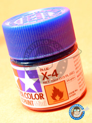 <a href="https://www.aeronautiko.com/product_info.php?products_id=12083">2 &times; Tamiya: Acrylic paint - Blue X-4</a>