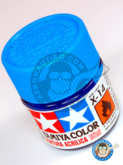 <a href="https://www.aeronautiko.com/product_info.php?products_id=13089">1 &times; Tamiya: Pintura acrlica - Azul Cielo X-14 Sky Blue - para todos los kits</a>