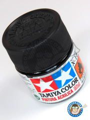<a href="https://www.aeronautiko.com/product_info.php?products_id=13085">2 &times; Tamiya: Acrylic paint - Semi Gloss Black X-18 - for all kits</a>