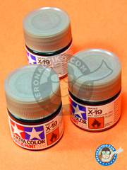 <a href="https://www.aeronautiko.com/product_info.php?products_id=12080">1 &times; Tamiya: Pintura acrlica - Humo X-19 Smoke - para todos los kits</a>