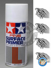 <a href="https://www.aeronautiko.com/product_info.php?products_id=11468">2 &times; Tamiya: Primer - Fine Surface Primer 180 ml Spray - White - for plastics, resins, photo-etched parts or even white metal</a>