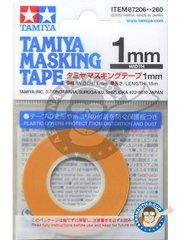 <a href="https://www.aeronautiko.com/product_info.php?products_id=52052">2 &times; Tamiya: Mscaras - Cinta de enmascarar de 1mm - mscaras de pintura - para todos los kits</a>