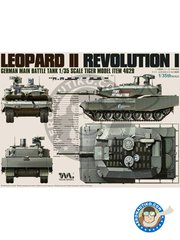 <a href="https://www.aeronautiko.com/product_info.php?products_id=51405">1 &times; Tiger Model: Maqueta de carro de combate escala 1/35 - LEOPARD II REVOLUTION I - fotograbados, piezas de plstico, calcas de agua y manual de instrucciones</a>