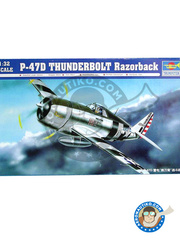 <a href="https://www.aeronautiko.com/product_info.php?products_id=49710">1 &times; Trumpeter: Maqueta de avin escala 1/32 - Republic P-47 Thunderbolt D Razorback</a>