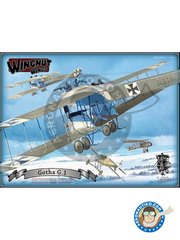 <a href="https://www.aeronautiko.com/product_info.php?products_id=51620">2 &times; Wingnut Wings: Airplane kit 1/32 scale - Gotha G.1 - September 1915 (DE1);  (DE1); September 1916 (DE1) - plastic parts, water slide decals and assembly instructions</a>