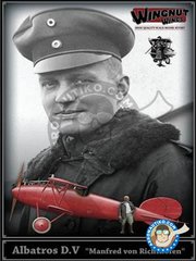 <a href="https://www.aeronautiko.com/product_info.php?products_id=51277">1 &times; Wingnut Wings: Airplane kit 1/32 scale - Albatros D.V "Manfred von Richthofen" with figure. - May 1917 (DE0); Jasta 11, late June 1917 (DE0); Jasta 11, 2 to 6 July 1917 (DE0); late 1917 (DE0) - photo-etched parts, plastic parts, water slide decals and assembly instructions</a>