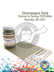 <a href="https://www.aeronautiko.com/product_info.php?products_id=44937">1 &times; Zero Paints: Pintura - Dorado Champagne Gold - 60ml - para aergrafo</a>
