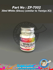<a href="https://www.aeronautiko.com/product_info.php?products_id=49693">2 &times; Zero Paints: Pintura - Blanco - White - Similar a Tamiya X-2 - 30ml - para aergrafo</a>