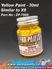 <a href="https://www.aeronautiko.com/product_info.php?products_id=49696">1 &times; Zero Paints: Pintura - Amarillo - Yellow - Similar a Tamiya X-8 - 30ml - para aergrafo</a>