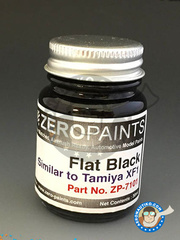 <a href="https://www.aeronautiko.com/product_info.php?products_id=49700">2 &times; Zero Paints: Pintura - Negro mate - Flat black - Similar a Tamiya XF-1 - 30ml - para aergrafo</a>